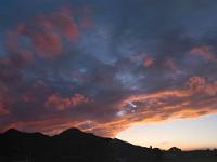 Abenrot Panorama über Aschau